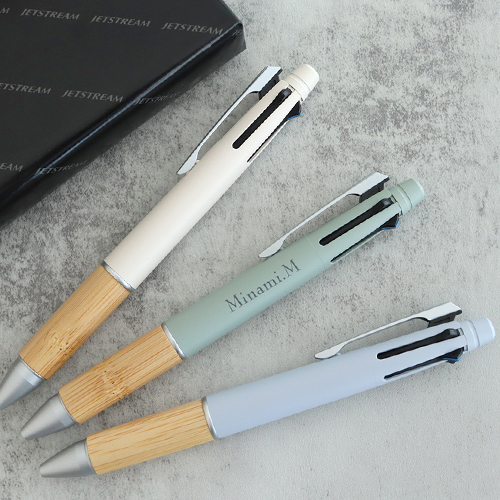 名入れ　ボールペン　ジェットストリーム　多機能ペン4＆１　BAMBOO