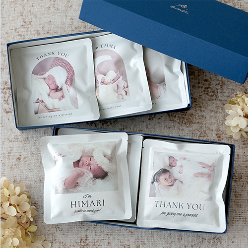 1合米を3個セット、6個セットにした【出産内祝い米】