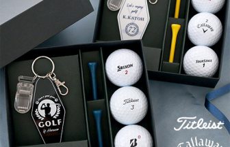 ゴルフボール３社の球を各１球ずつ＋おしゃれで人気のオリジナルパターカバーホルダーのセット