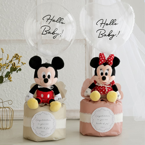 ミッキー ミニー バルーンおむつケーキ