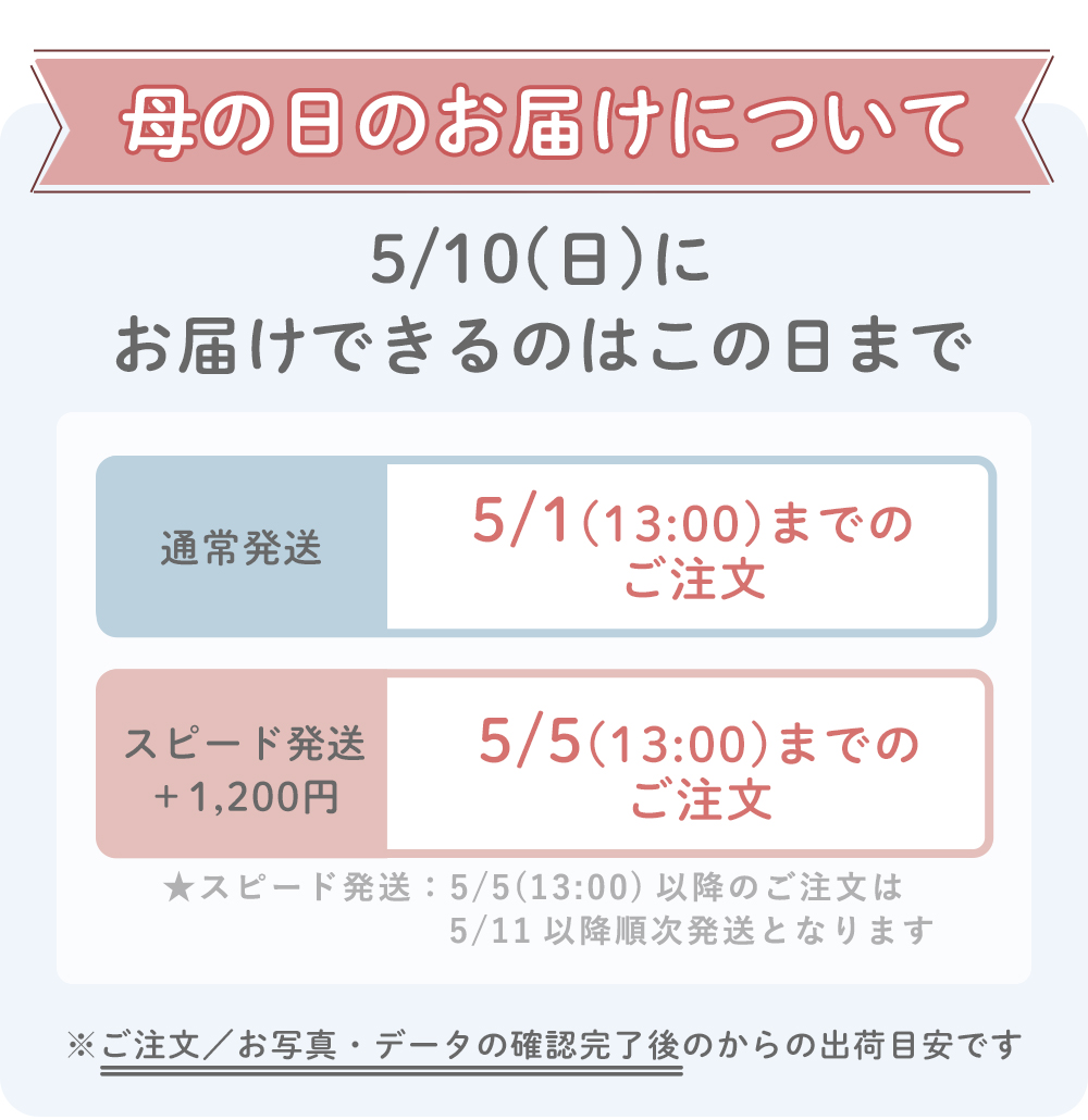 母の日の発送について