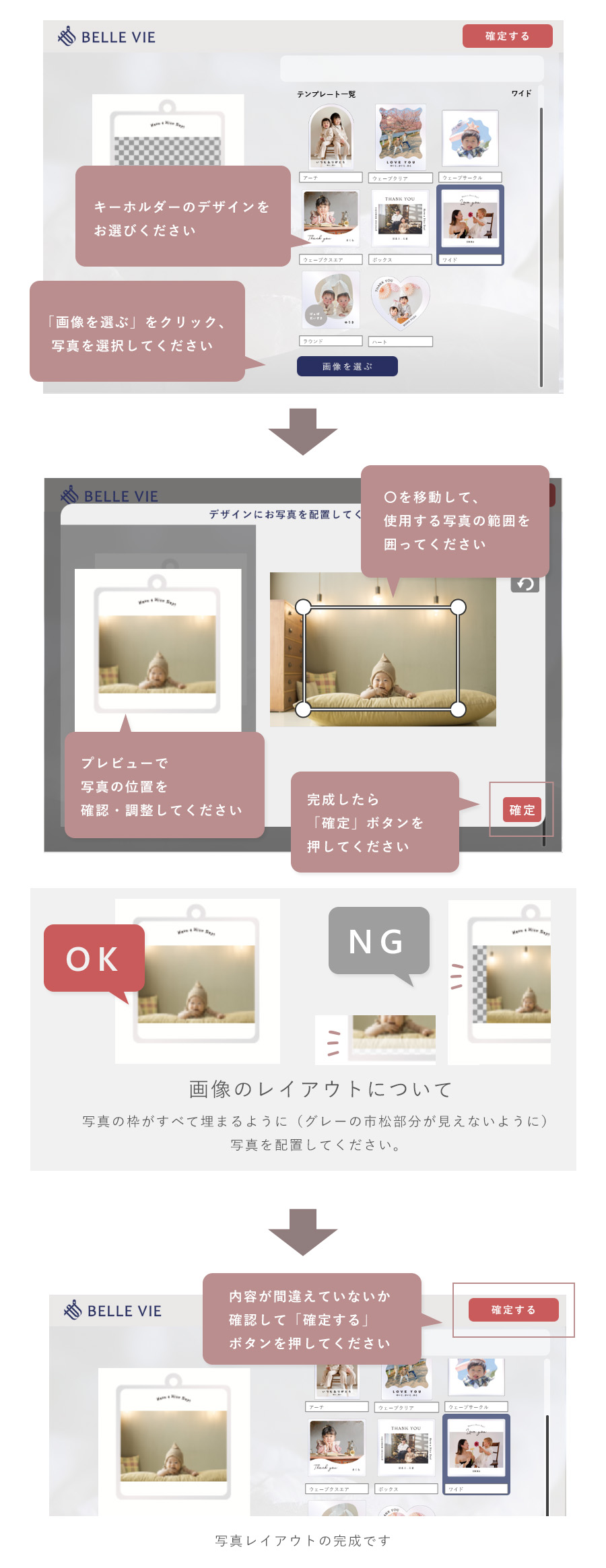 オリジナルキーホルダーの配置写真説明3