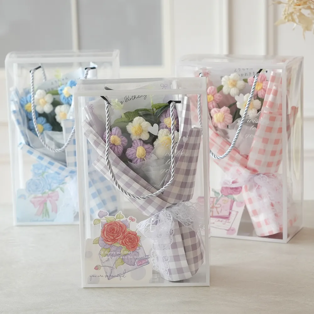 ニットブーケ ギンガムチェック