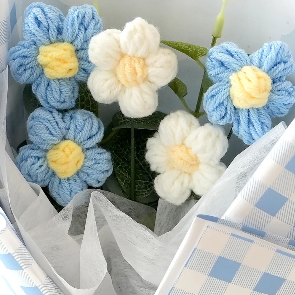 ニットブーケ ギンガムチェック