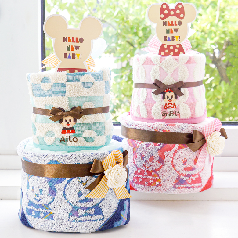 ディズニー KIDEAタオルおむつケーキ