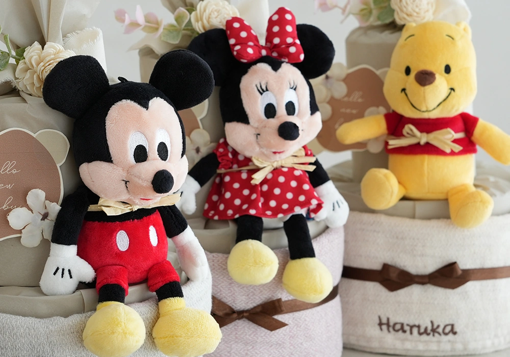 ディズニーぬいぐるみ タオルおむつケーキ｜ベルビーWebshop本店