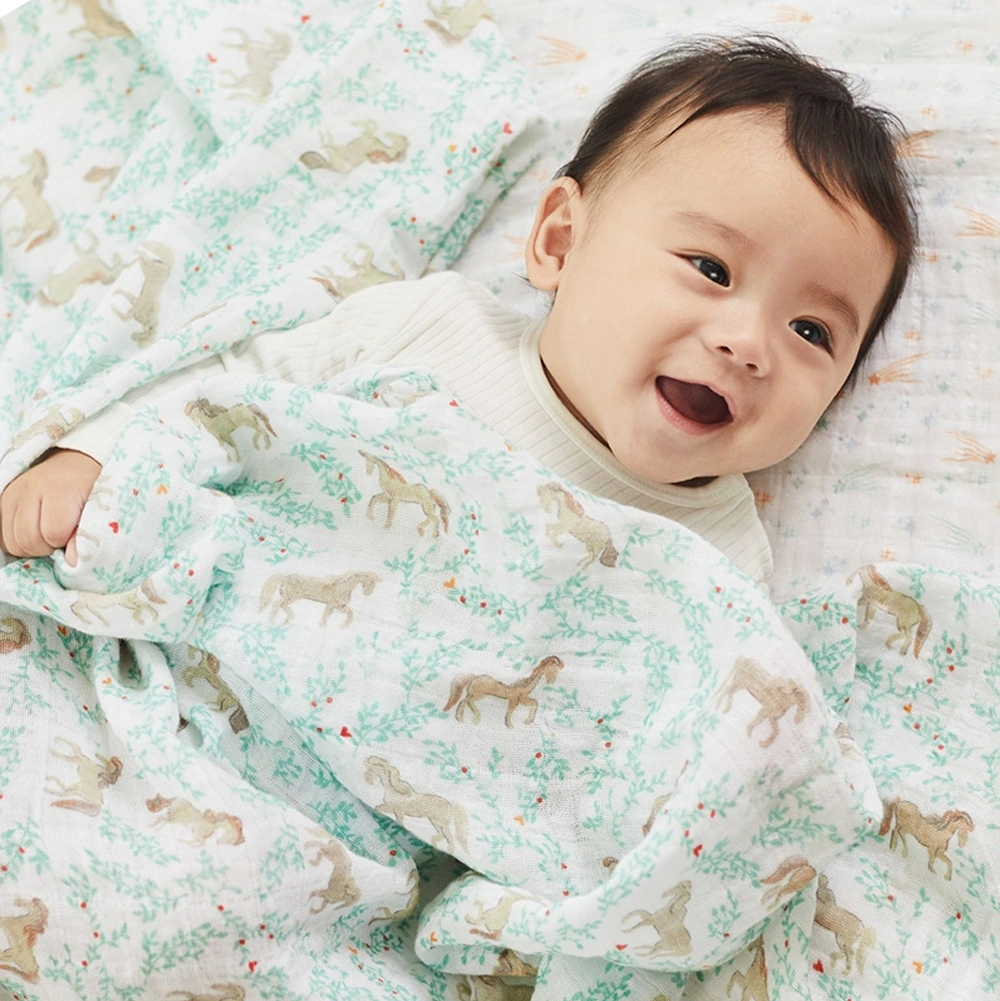 aden+anais(エイデンアンドアネイ)おくるみスワドル　イヤーオブザホース・うま