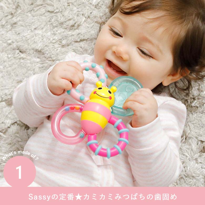 Sassyの定番★カミカミみつばちの歯固め