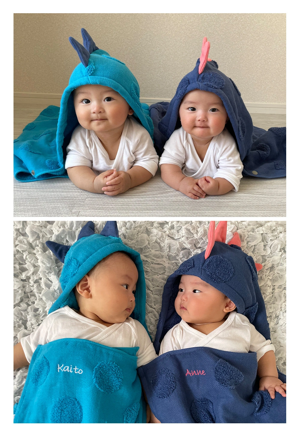 出産祝い おくるみ】SOF(ソフ)フード付きバスタオル 恐竜｜ベルビー