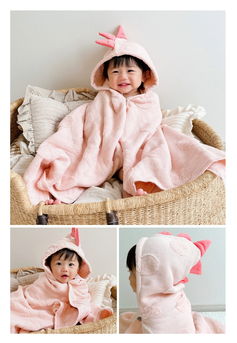 SOF(ソフ)フード付きバスタオル 恐竜