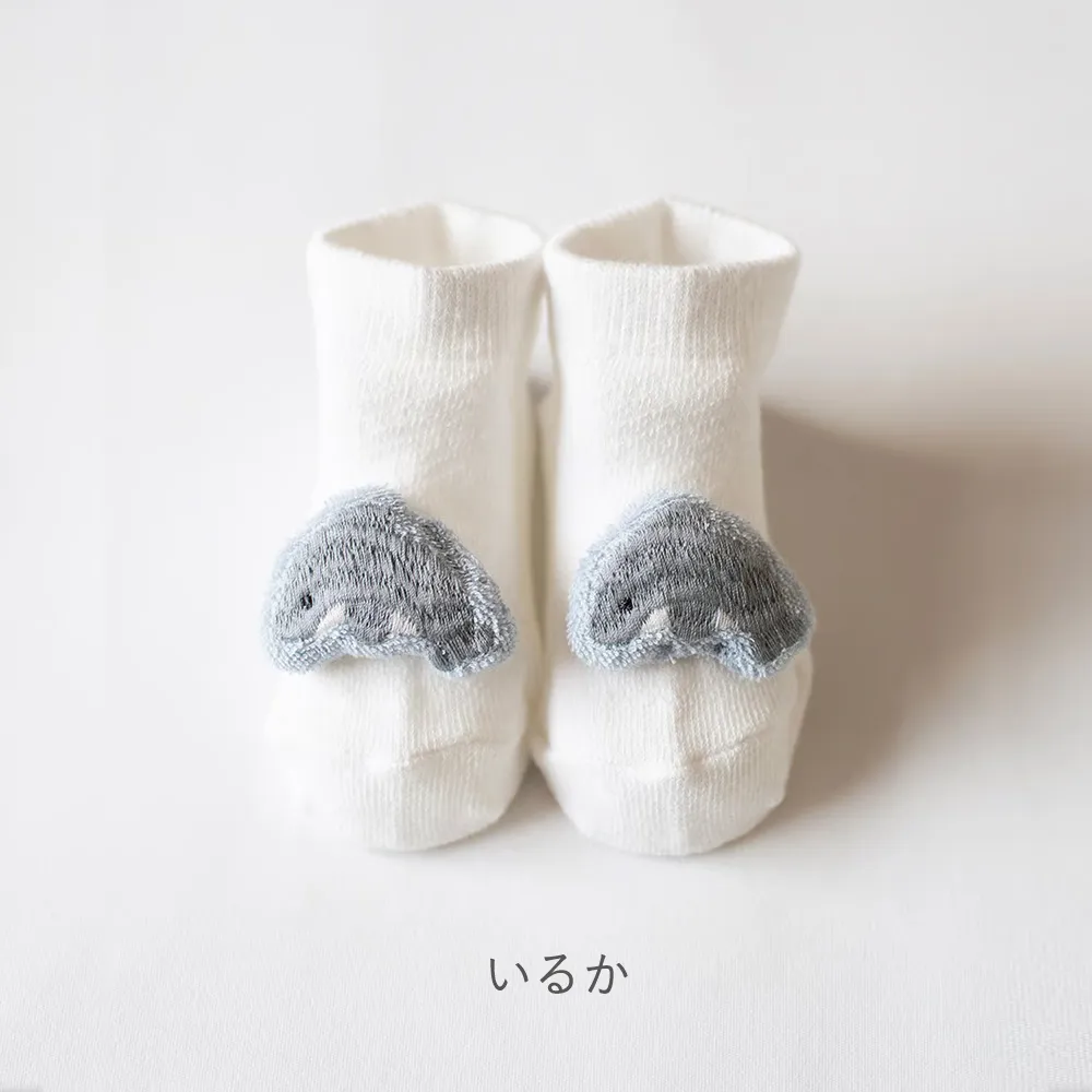 mocmof （モクモフ）ベビーソックス　水族館 カラー　いるか