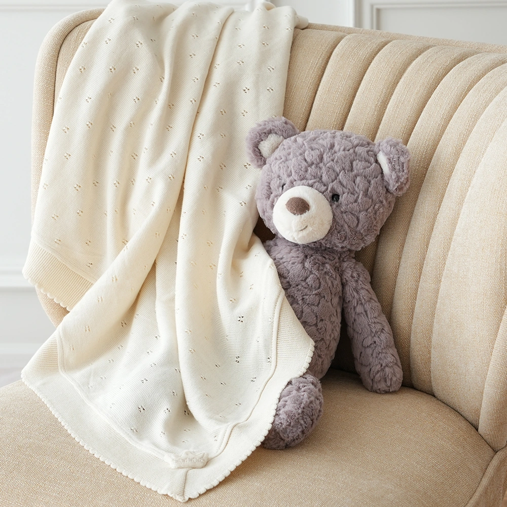 出産祝い】ニットブランケット オーガニックコットン100％ 王冠