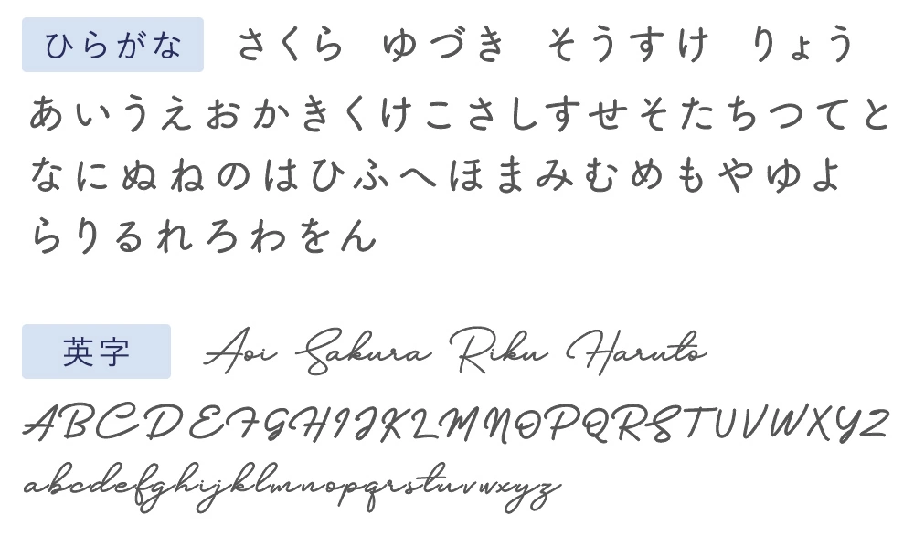 書体見本