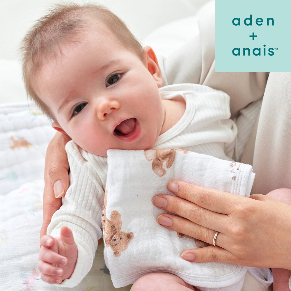 【出産祝い おくるみ】aden + anais　gelato pique ウォッシュクロス・ガーゼハンカチ2枚入り
