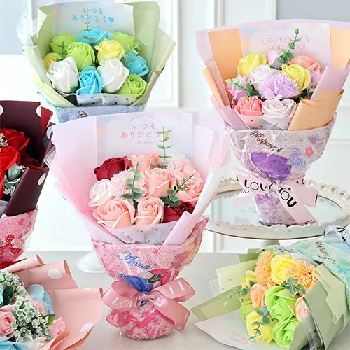 ディズニープリンセスタオルソープフラワーブーケ