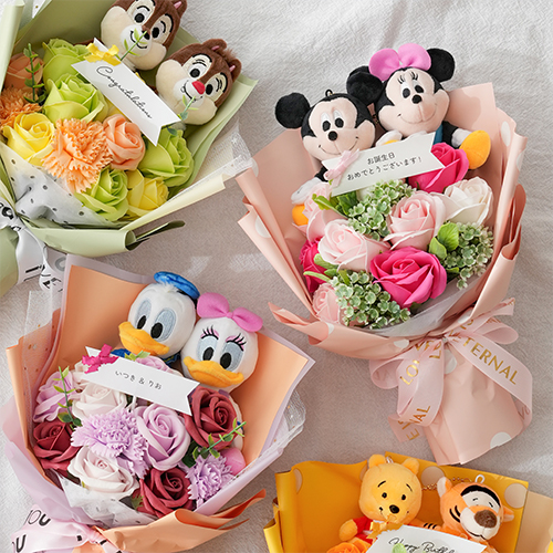 ディズニーニコぬい ソープフラワーブーケ