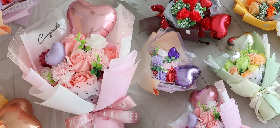 ソープフラワー ピッコロバルーンブーケ