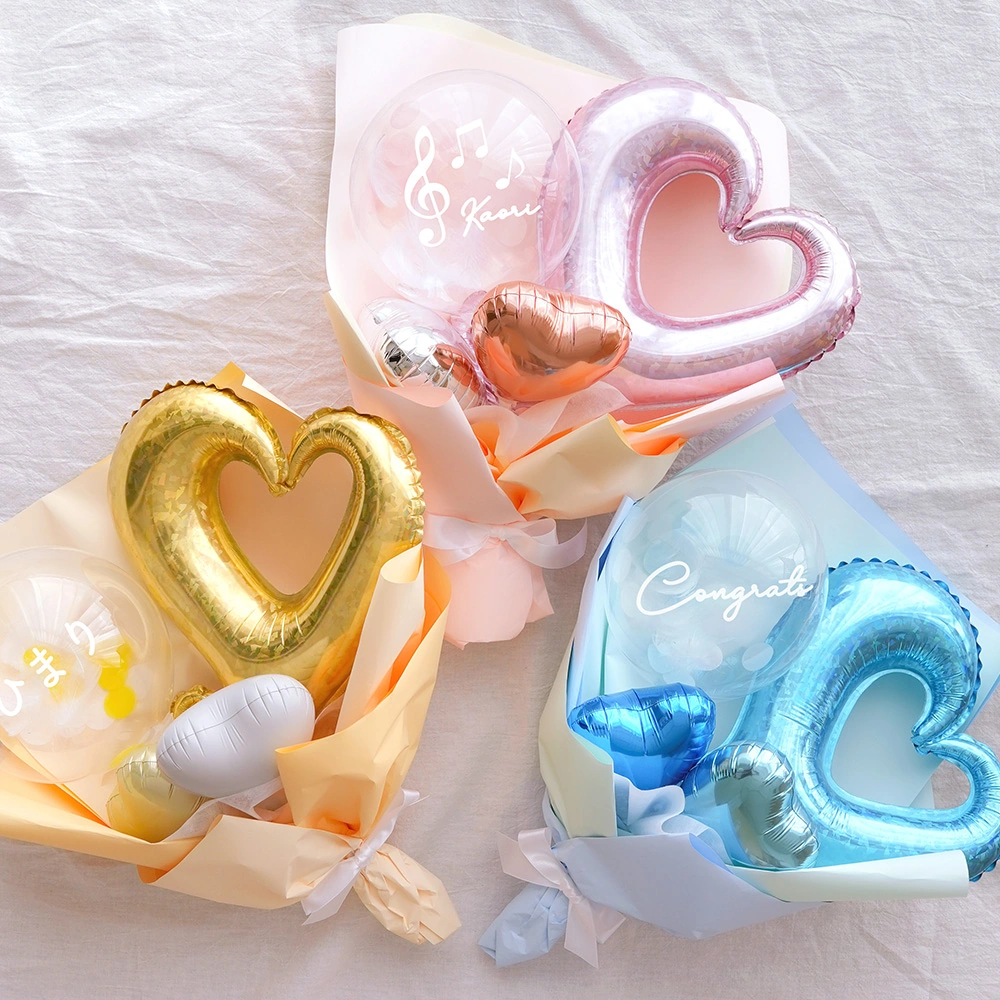 ハートバルーンブーケ（メッセージシール付き）｜ベルビーWebshop本店