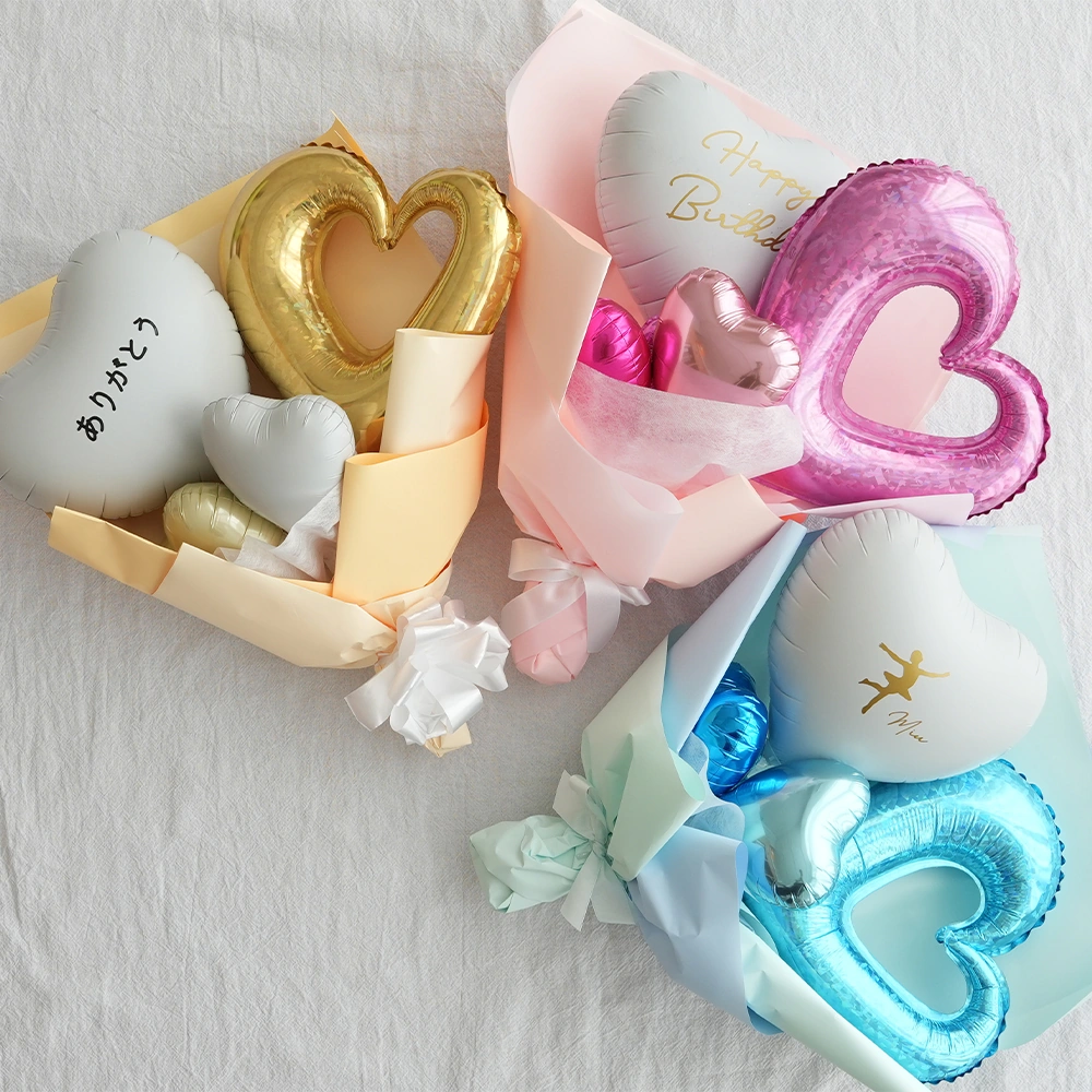 ハートバルーンブーケ（メッセージシール付き）｜ベルビーWebshop本店