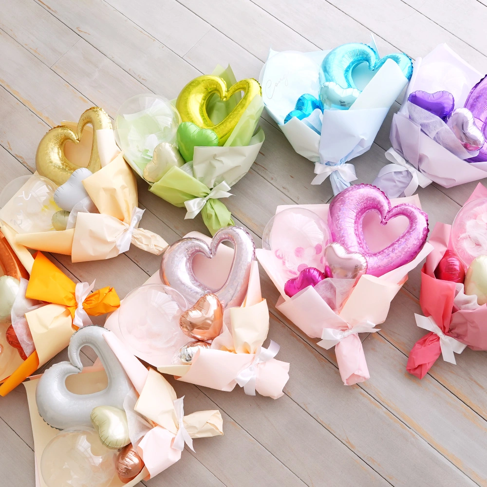 ハートバルーンブーケ（メッセージシール付き）｜ベルビーWebshop本店