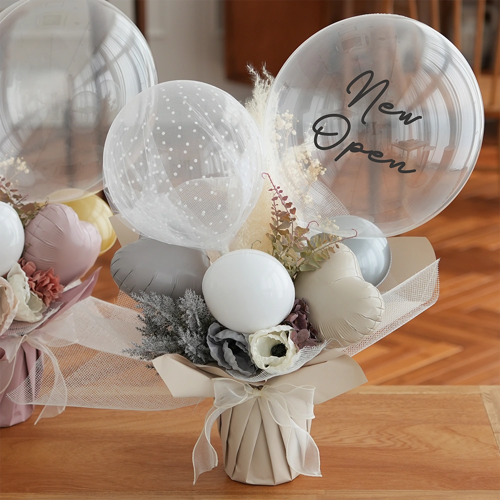 開店祝い 結婚祝い】アレンジバルーン エレガントジョーゼットポピー
