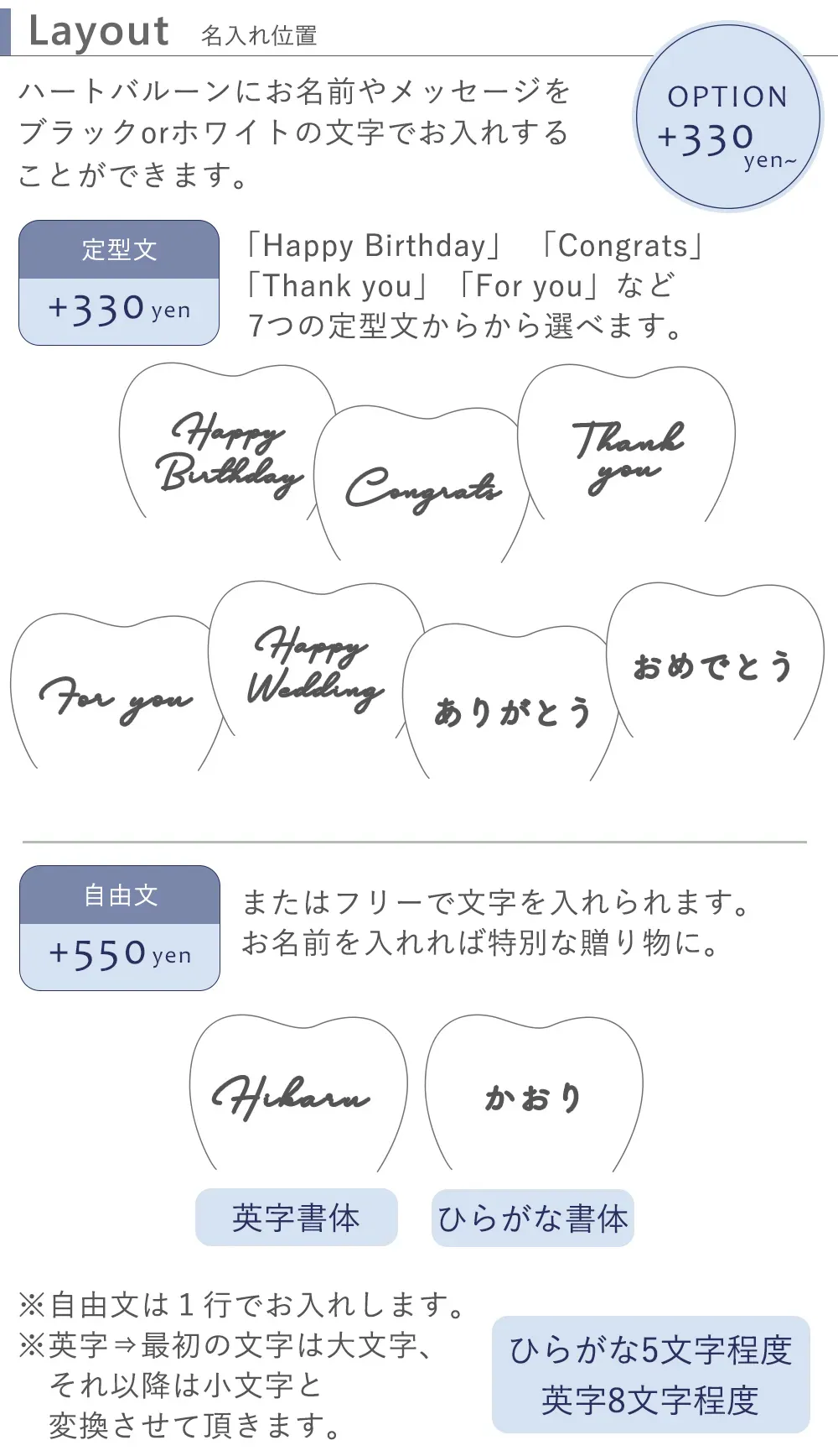 名入れ レイアウト