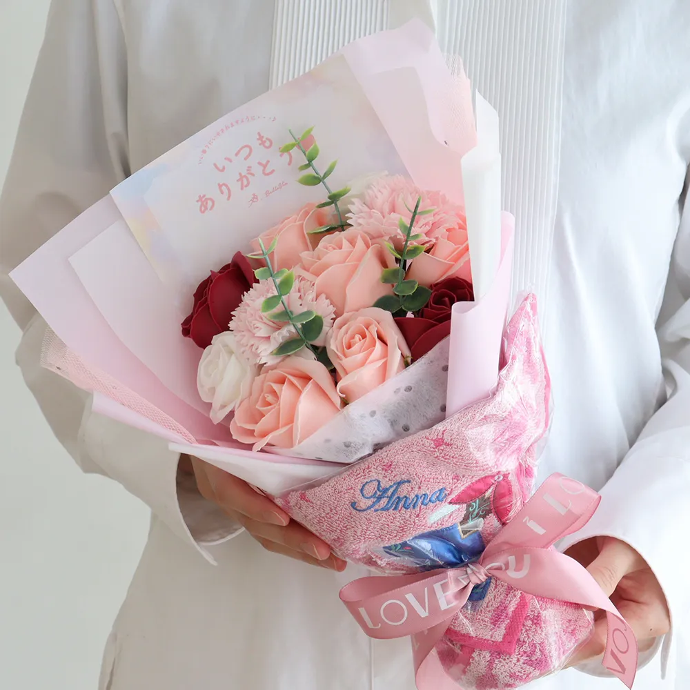 ちいかわタオル ソープフラワーブーケ