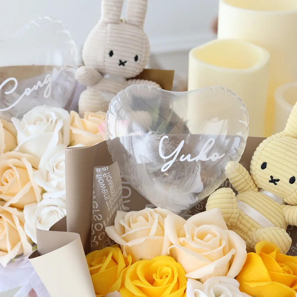 ソープフラワー　コーデュロイミッフィーバルーンブーケ