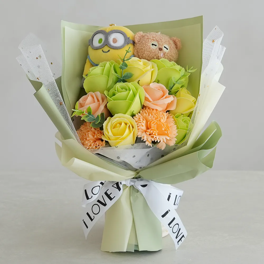 ミニオン ソープフラワーブーケ