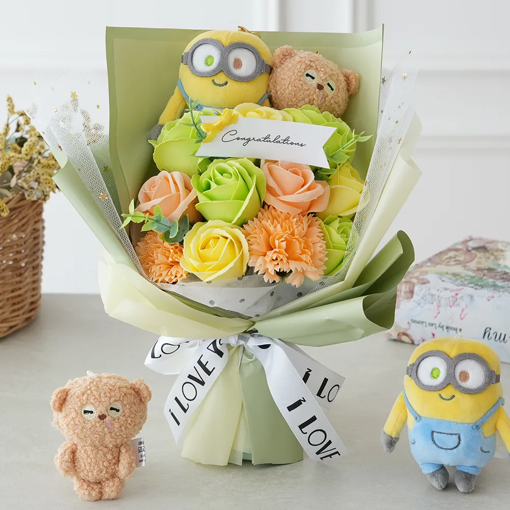 ミニオン ソープフラワーブーケ
