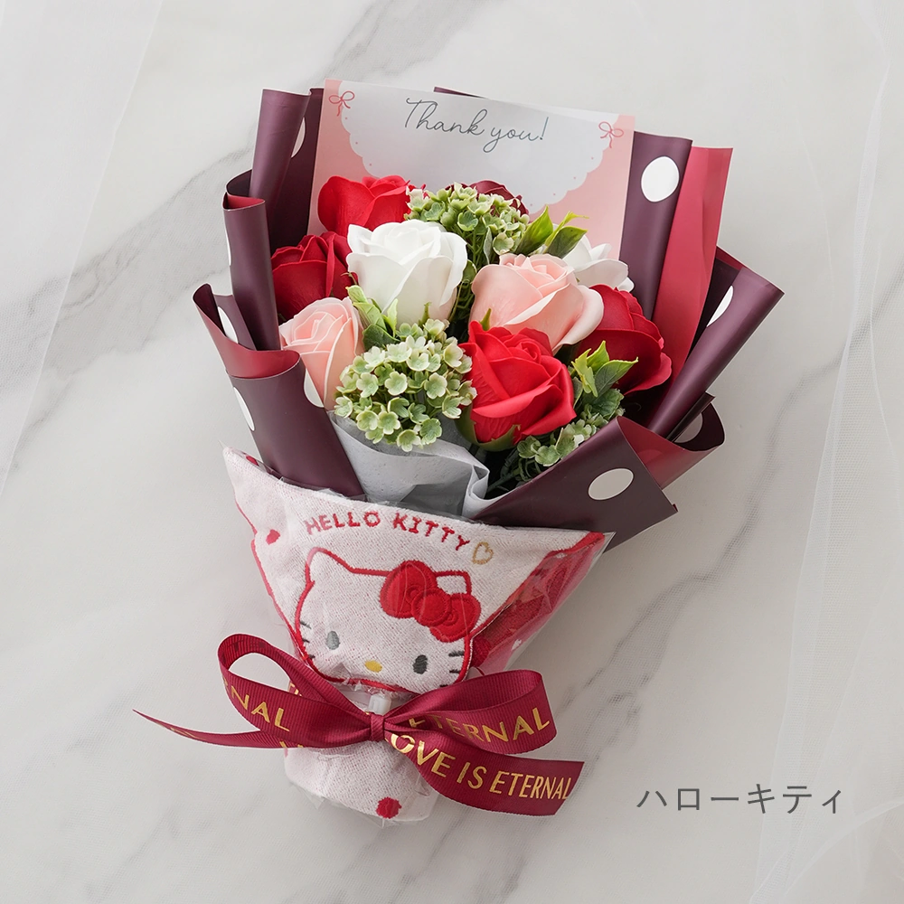 サンリオタオル ソープフラワーブーケ