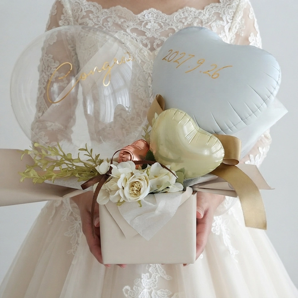電報 結婚式 祝電 ハートバルーンアレンジ Éclat -エクラ-