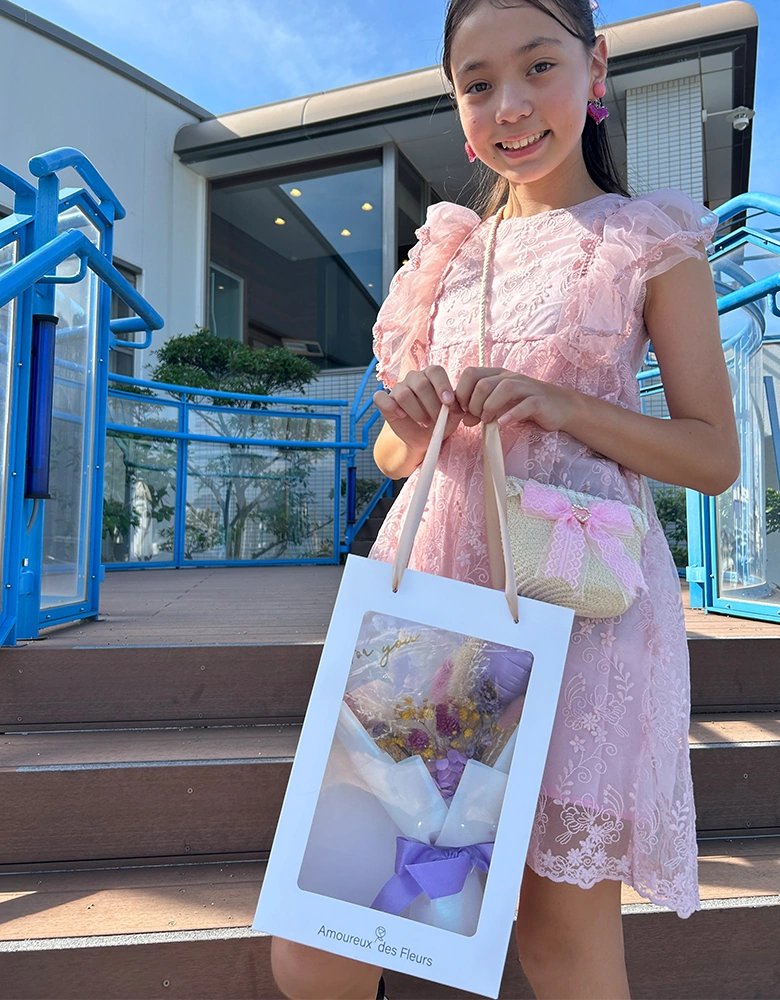 ドライフラワーアムールバルーンブーケ