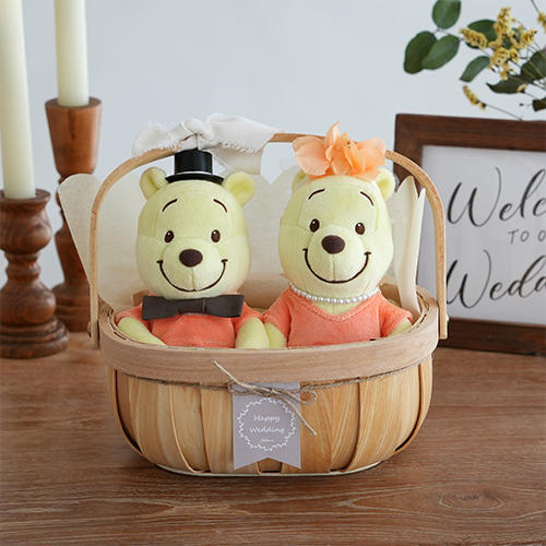くまのプーさん Favorite Colors ウェディングドールバスケット 結婚式 電報 ギフト