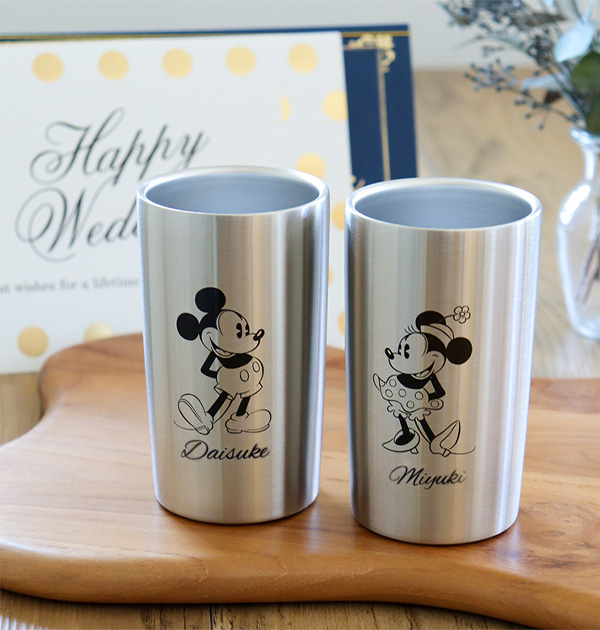 ミッキーとミニーが見つめ合う 仲良しタンブラーで素敵な時間を　　ディズニー