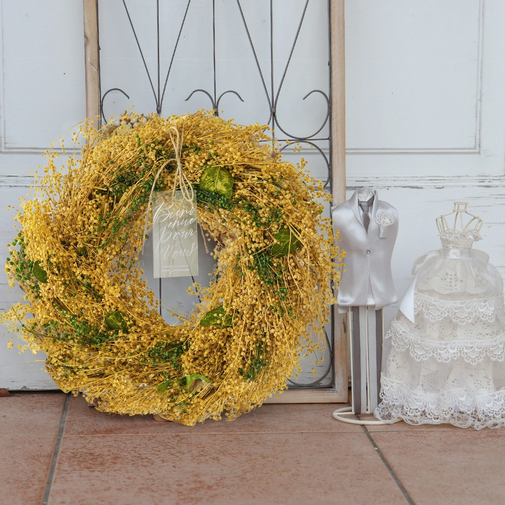 ◇ミモザリース◇ナチュラル◇ミモザ ◇ミモザリース◇ナチュラル◇ミモザ リース フラワーリース