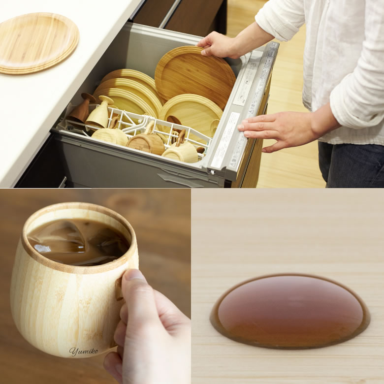 食器洗い対応可な木製マグカップ