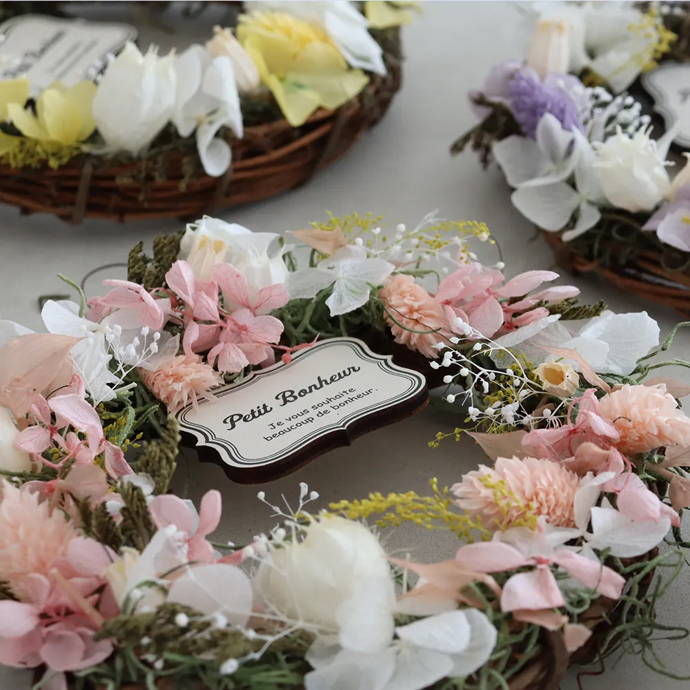 電報 結婚式】プリザーブドフラワー フラワーリース M｜ベルビー