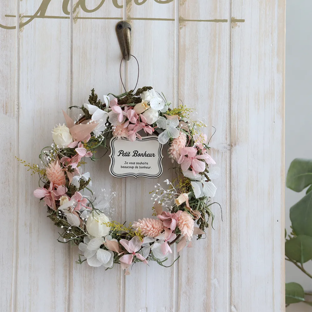 電報 結婚式】プリザーブドフラワー フラワーリース M｜ベルビー