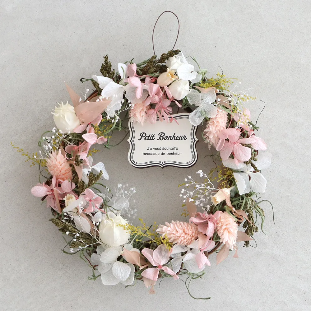 電報 結婚式】プリザーブドフラワー フラワーリース M｜ベルビー
