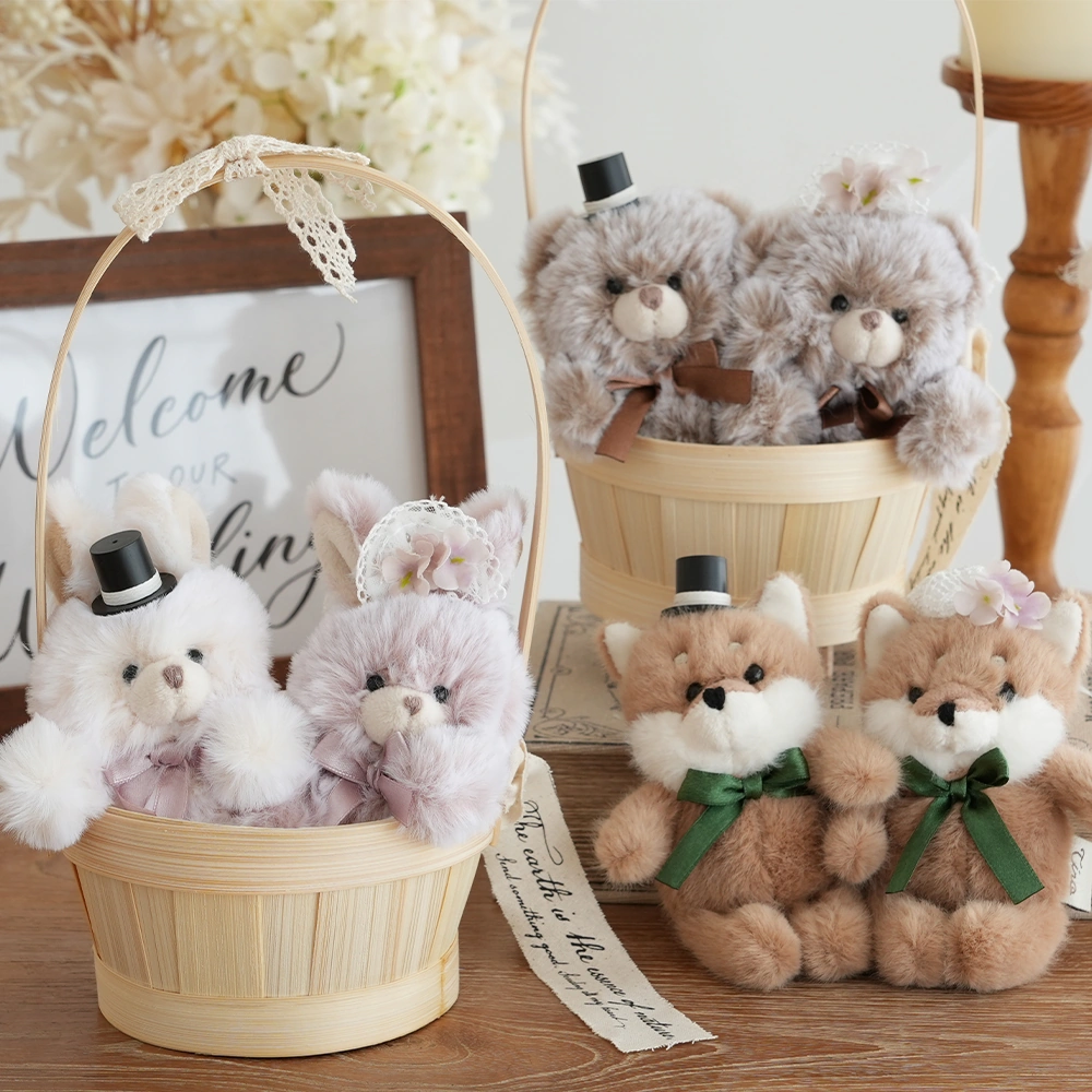 【結婚式 電報 ギフト】シマエナガ ウェディングドール バスケット