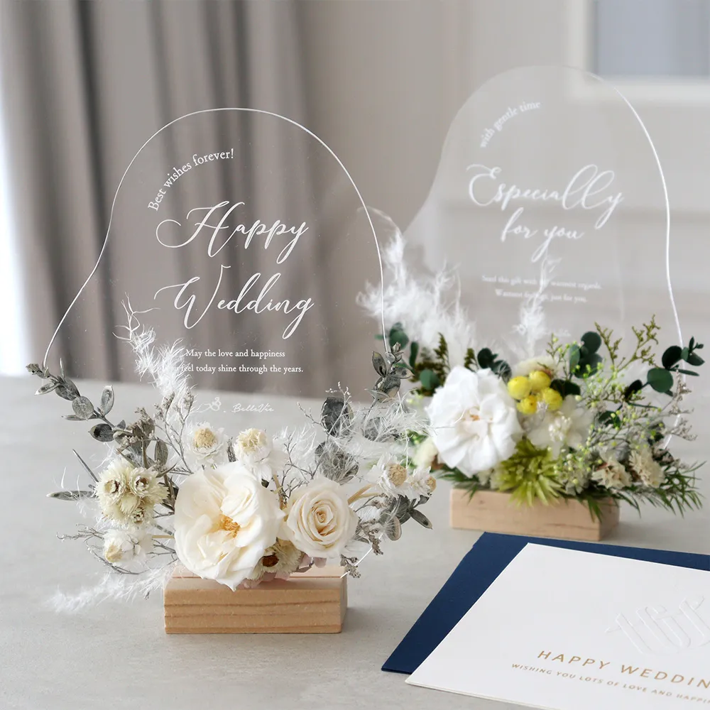 プリザーブドフラワーメッセージアクリルボード		
