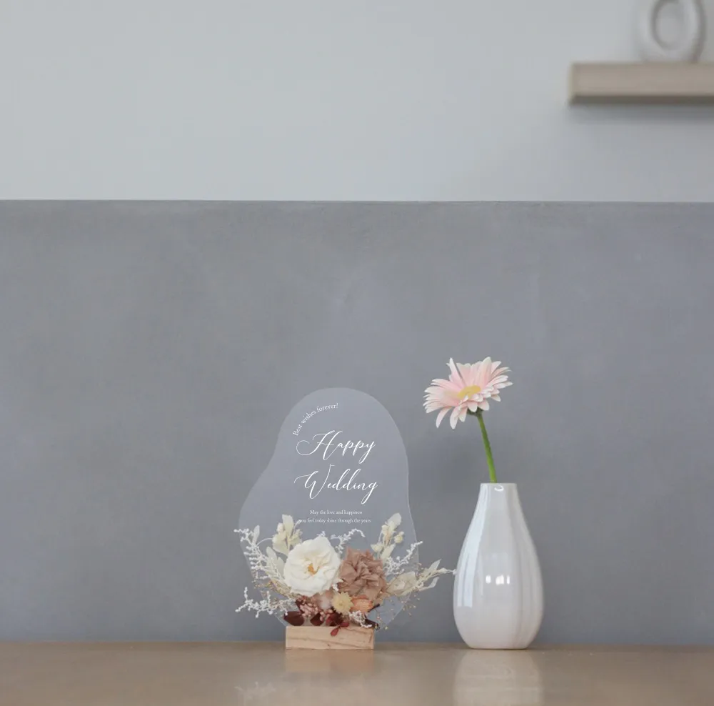 プリザーブドフラワーメッセージアクリルボード		
