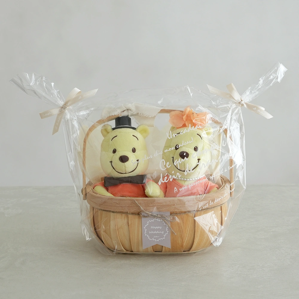 【結婚式 電報 ギフト】くまのプーさん Favorite Colors ウェディングドールバスケット