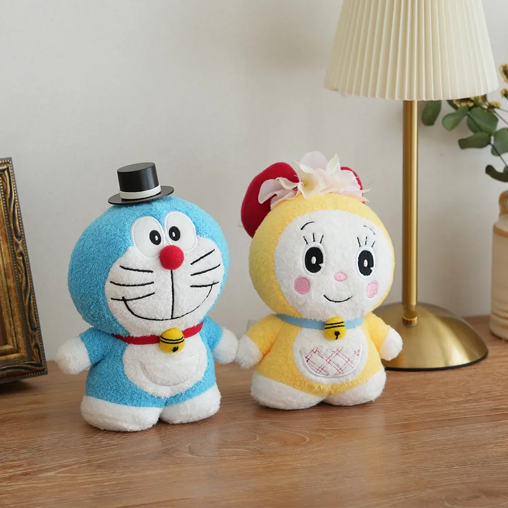 【結婚式 電報 ギフト】ドラえもんウェディングドールバスケット　立ちます。　挙式後はぬいぐるみだけを飾って　