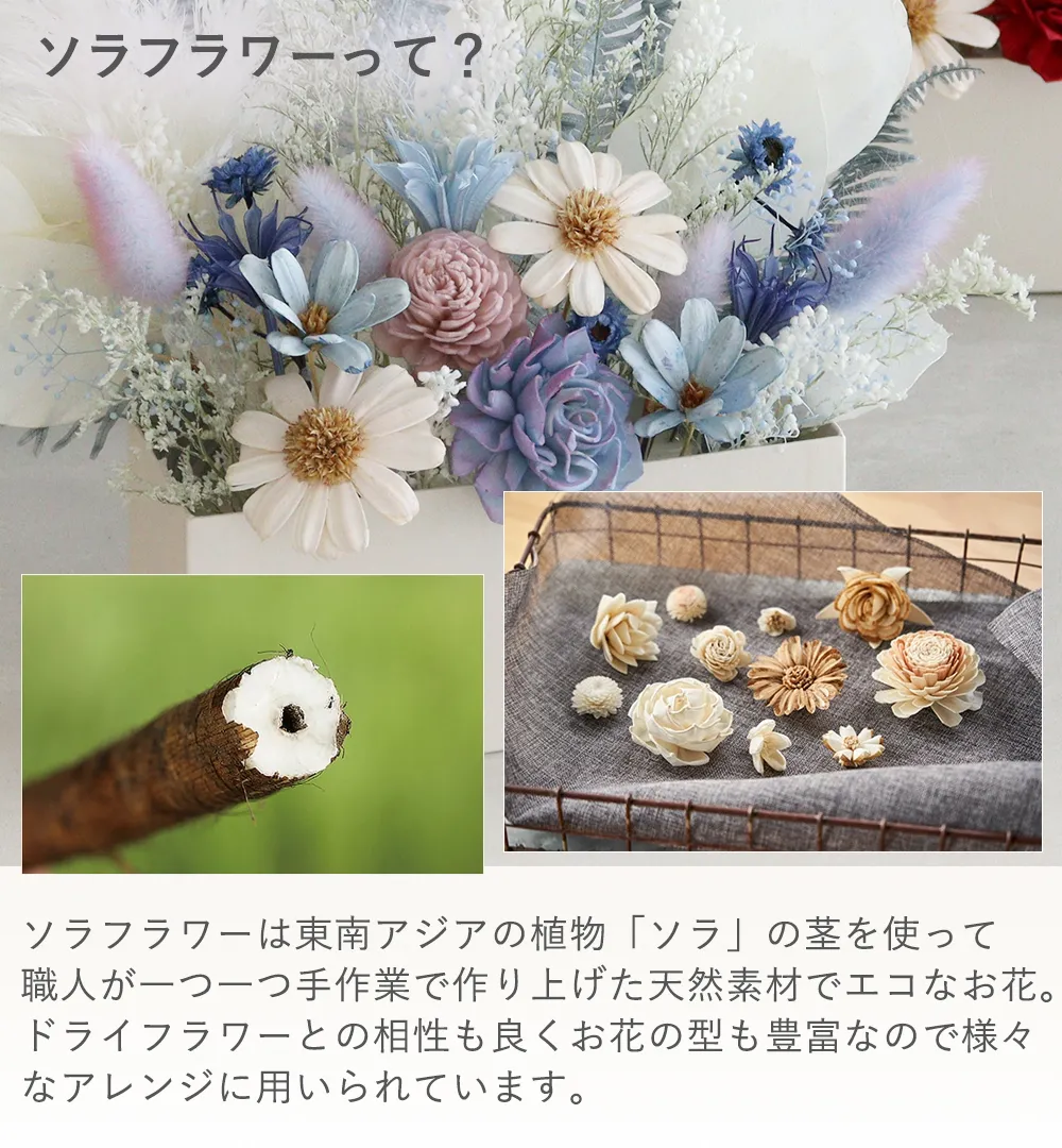 ソラフラワー：天然素材の特性
