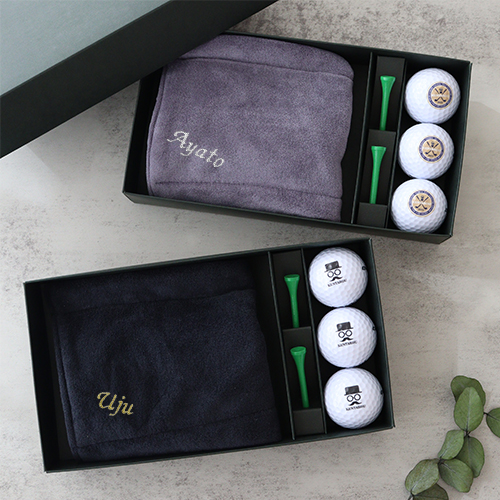 名入れゴルフボール＆クリーナータオルセット
