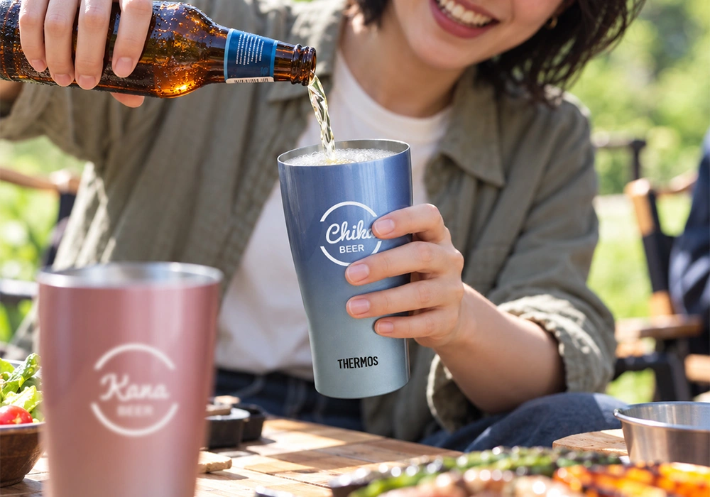 サーモス 名入れ カラー真空断熱タンブラー ペア・単品 420ml