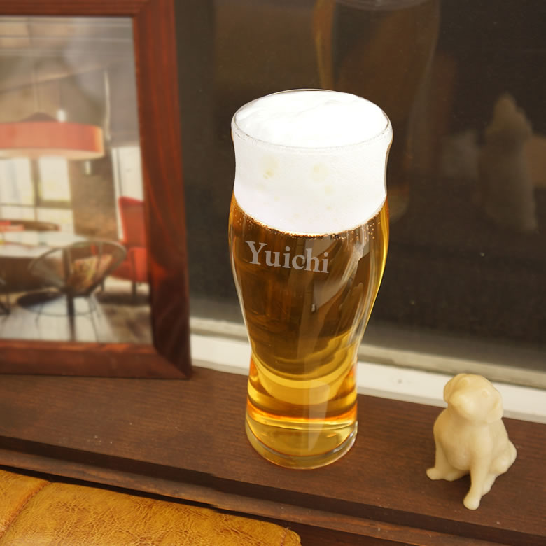 【今だけ！クラフトビール付】世界でひとつの名入れ　ビールグラスペアセット