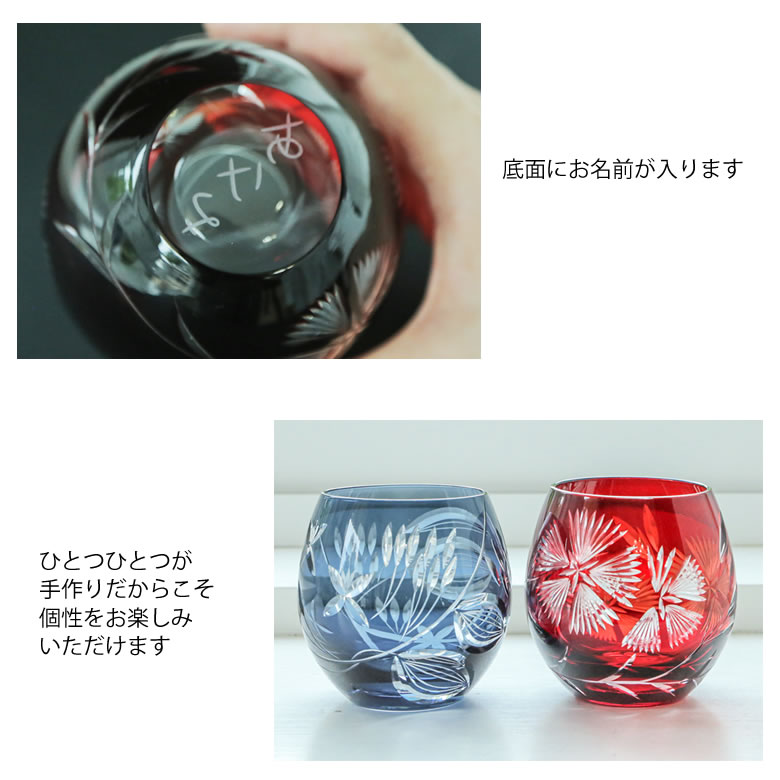 名入れ切子ラウンドグラス